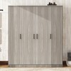 NicBex 67.90"H Armoire Mirror Wardrobe Closet Storage Cabinet with 4 Doors & Shelves & Drawer for Bedroom - 2 of 4