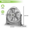 HYKOLITY 20" Pivoting Air Circulator Fan, 3-Speed High Velocity Floor Fan with 340 Degree Adjustable Tilt, Portable Plastic Floor Fan - 2 of 4
