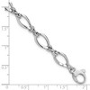 Black Bow Jewelry 8.75mm 14K Yellow or White Gold Fancy Open Link Chain Bracelet, 7.5 In - 4 of 4