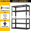 NicBex Metal Storage Rack,5-Layer Adjustable Storage Shelving Unit,Heavy-Duty Steel Moisture-Proof and Waterproof Storage Shelves,Black - 3 of 4