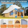 AMERLIFE Canvas Bell Tent for Camping, 4-Season Waterproof Glamping Tent with Stove Jack & Mesh Windows, Family Yurt Shelter for Outdoor, Parties - 4 of 4
