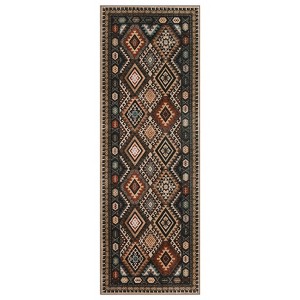 Indoor Area-Rug Bohemian Farmhouse Rustic Geometric Easy-Cleaning Bedroom Kitchen Living Room Nursery Non Shedding - 1 of 4