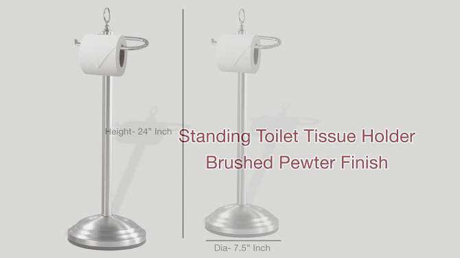 Freestanding Toilet Tissue Holder Brushed Nickel - Nu Steel, 2 of 7, play video
