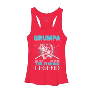 Women's Design By Humans Grumpa Man Myth Fishing Legend By HoangCathrine Racerback Tank Top - 1 of 2