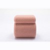 Cesicia S-shape Teddy Fabric Ottoman, Makeup Stool Footstool, 16.93" D × 19.69" W × 16.34" H - 4 of 4