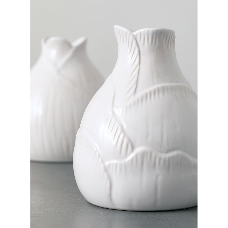 Sullivans Set of 2 White Bud Vase 4.5"H White, 2 of 4