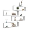 vidaXL Wall Cube Shelves 4 pcs White 39.4 in.x5.9 in.x11.8 in. Engineered Wood - 3 of 4