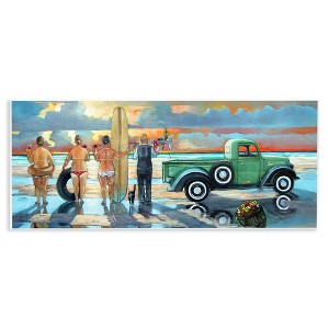 Stupell Industries Butler Serving Beach Girls Scene, 17" x 7" - 1 of 4