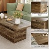 Dyonery Modern Rectangle/Round Coffee Table for Living Room,Engineered Wood Center Coffee Tables for Office Wooden Cocktail Tea Accent Table - 4 of 4