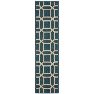 Oriental Weavers Latitude 806B3 Teal/ Grey Indoor/Outdoor Area Rug - 1'10" x 7'6" - 1 of 4