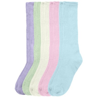 Comfort Choice Women's Plus Size 6-Pack Rib Knit Socks