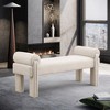 Meridian Furniture,Stefano Polyester Fabric Bench - 2 of 4