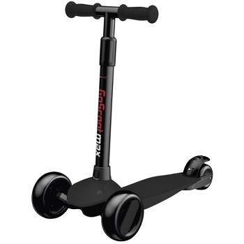 New Bounce GoScoot Max Scooter for Kids, 3 Wheel Kick Scooter, Adjustable Handle - Black