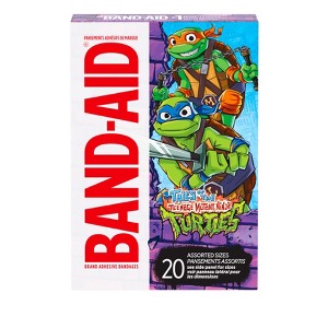 Band-Aid Brand Adhesive Bandages for Kids' - Nickelodeon TMNT - Assorted Sizes - 20ct - 1 of 4