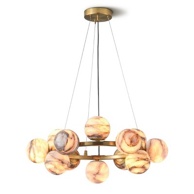 12 - Light Luxury Round Globe Chandelier(Bulbs Included)