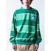 Blue's Clues Embroidered Blue Crew Neck Long Sleeve Green Striped Sweatshirt - 3 of 4