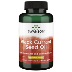 Swanson Omegas and Fish Oil Black Currant Seed Oil 500 mg 180 Sgels. - 1 of 2