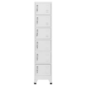 vidaXL Locker Cabinet Gray Steel Tall Locker Cabinet Rectangular - 1 of 4