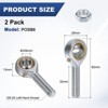 Unique Bargains Self-Lubricating Thread Joint Jam Nuts Rod End Bearing 2 Pcs - 3 of 4