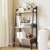 Whizmax 3 Tier Bookshelf, Metal Standing Book Shelves Display Book Rack for Living Room Bedroom Home Office - 2 of 4
