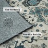 Area Rug Vintage Floral Rug Boho Rug, Non-Slip Non-Shedding Low-Pile - 3 of 4