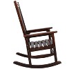 Cesicia Wooden Oversized Patio Porch Rocker Chair With Wide Seat and Tall Backrest, Rocking Chairs - 4 of 4