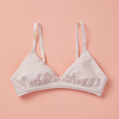 Yellowberry Girls' Triangle Full-coverage Bra With Convertible Straps - X  Small, Mocha : Target