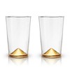Viski Gold Accent Tumblers Set of 2 - Cocktail Glasses, Highball Glass Set - 14 oz - 4 of 4