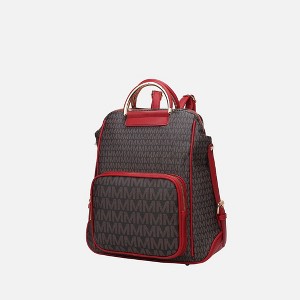 MKF Collection June Vegan Leather Travel Backpack M Logo Printed by Mia K - 1 of 4