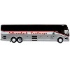 Prevost H3-45 Coach Bus "Adirondack Trailways" Silver Metallic and White with Red 1/87 (HO) Diecast Model by Iconic Replicas - 3 of 4