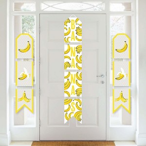 Big Dot of Happiness Let's Go Bananas - Hanging Vertical Paper Door Banners - Tropical Party Wall Decoration Kit - Indoor Door Decor - 1 of 4