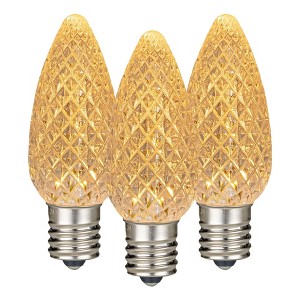 Novelty Lights C9 LED Faceted Christmas Replacement Bulbs Dimmable 25 Pack - 1 of 4