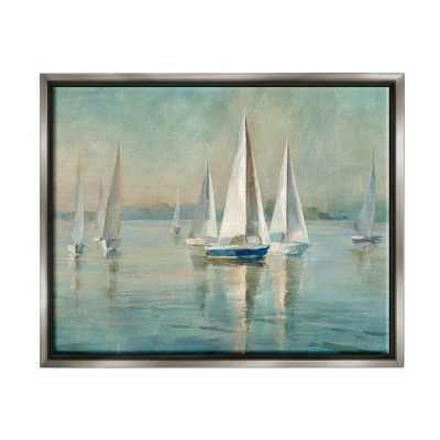 Stupell Industries Traditional Sailboats Water Lake Relaxed Nautical Painting