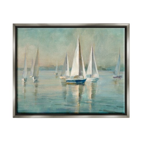 small framed sailboat wall art