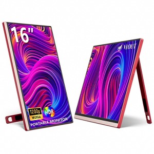 ZACHVO 16" Portable Monitor, 1920×1200P IPS Laptop Screen with USB-C, HDMI Gaming Monitor with Kickstand - 1 of 4
