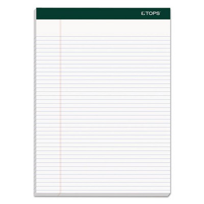 TOPS Double Docket Ruled Pads, Narrow Rule, 100 White 8.5 x 11.75 Sheets, 4/Pack