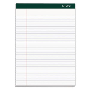 TOPS Double Docket Ruled Pads, Narrow Rule, 100 White 8.5 x 11.75 Sheets, 4/Pack - 1 of 4