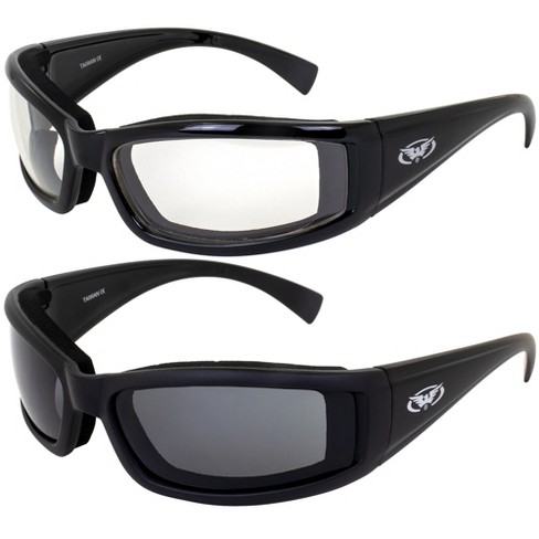 2 Pairs of Global Vision Stray Cat Safety Motorcycle Glasses with Clear,  Smoke Lenses