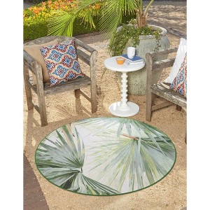 Jill Zarin Caribbean Outdoor Cuba Floral and Botanical Washable Flatweave Woven Area Rug - 1 of 4