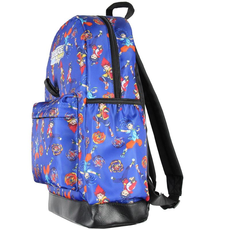 Beyblade Burst Spinner Tops Character Allover Print Backpack with Lunch Bag Tote Blue, 4 of 8