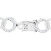 Slickblue Circle Bijoux Women's 7/8-Inch Bracelet, Clear CZ Stones, Rhodium Plating, Lock Clasp, Silvertone Finish - 2 of 3