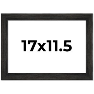 PosterPalooza | 17x11.5 Wide Barnwood Picture Frame, UV Acrylic, 6 Finishes - Grey, Brown, White, and Black - 1 of 4
