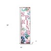 HomeRoots 36" White Pink And Blue Solid Wood Floral Bouquet Hello Spring Porch Sign - 3 of 4