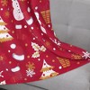 Velvet Christmas Snowman and Falling Snowflake Pattern Short Curtains - 2 of 4