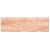 vidaXL Wall Shelf Light Brown 78.7 in.x23.6 in.x(0.8 in.-1.6 in.) Treated Solid Wood Oak - 4 of 4