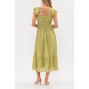 August Sky Women's Flutter Cap Sleeve Midi Dress - 2 of 4