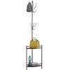 Kings Brand Furniture - Free Standing Metal Corner Coat & Hat Rack Stand, 12 Hooks 2 Shelves, Bronze - 2 of 2