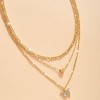 HTUTWOO Stackable Layered Necklace, Butterfly Pendant Necklace, Heart Shaped Choker and Chunky Chain, Jewelry Gift for Women - 3 of 4