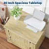 30" Farmhouse 2-Drawer Wood Filing Cabinet, Engineered Wood, Anti-Tip, Office Storage File Organizer, Rustic - 4 of 4