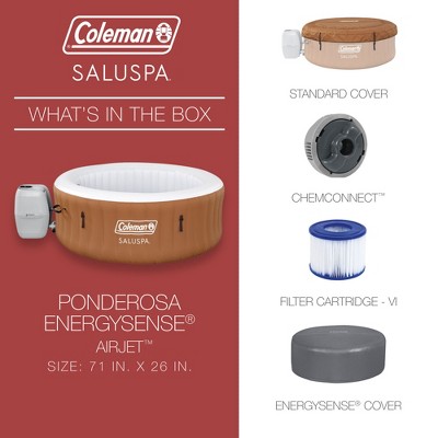 Coleman Ponderosa 4-Person Round Inflatable Hot Tub with EnergySense Cover